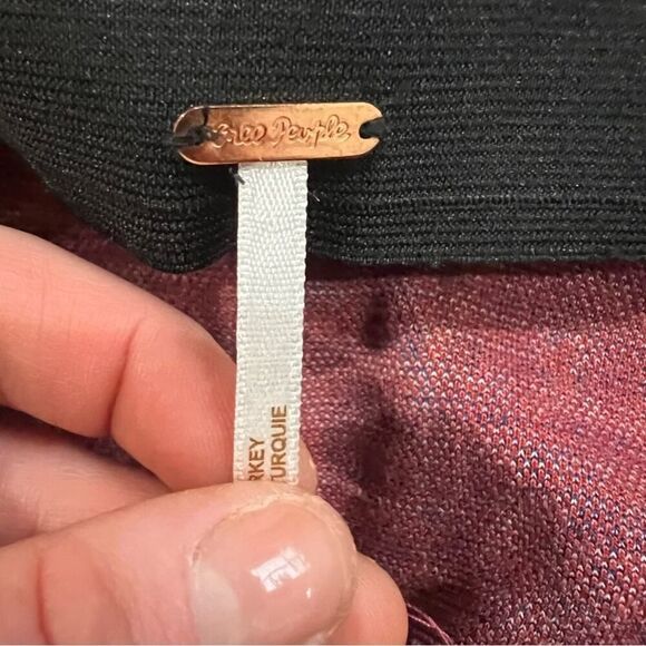 Free People Ikat Tribal Printed Pull On Knit Cropped Flare Pants Size 6 - Picture 8 of 9